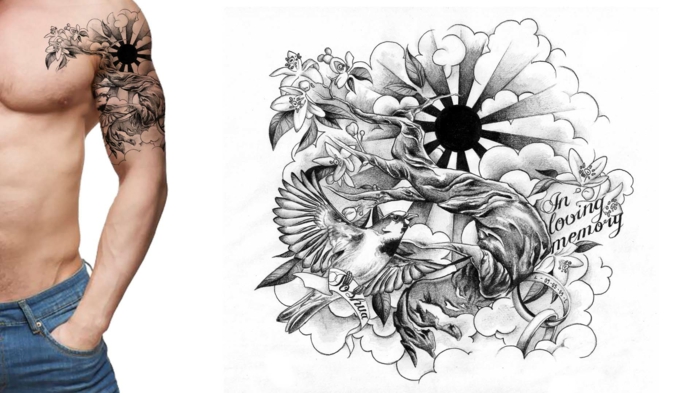 Idée tatouage homme, le plus beau dessin pour tatouage homme moderne, dessin et réalisation de tatouage