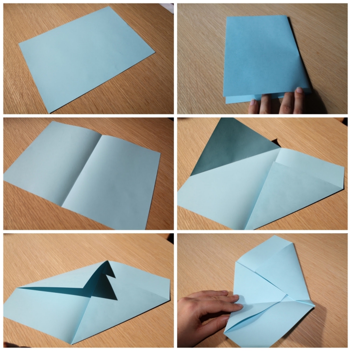 tuto pliage origami pour faire une enveloppe avec une feuille a4, modèle d'enveloppe-pochette asymétrique
