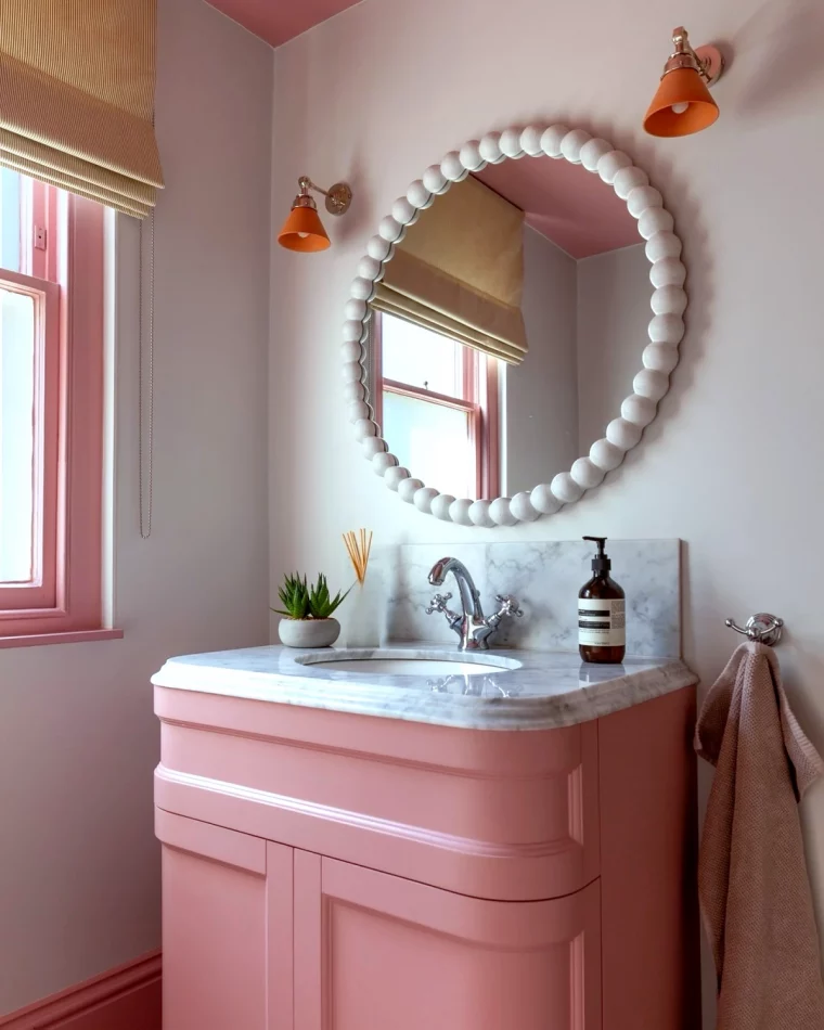 deco salle de bain retro chic romantique