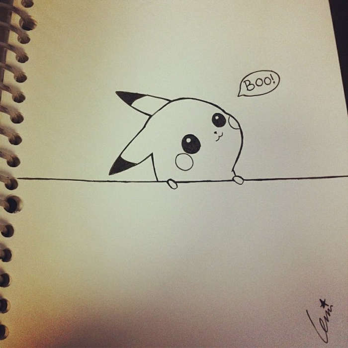 Dessin facile a faire etape par etape, pikachu apprendre à dessiner, un dessin debutant mignon