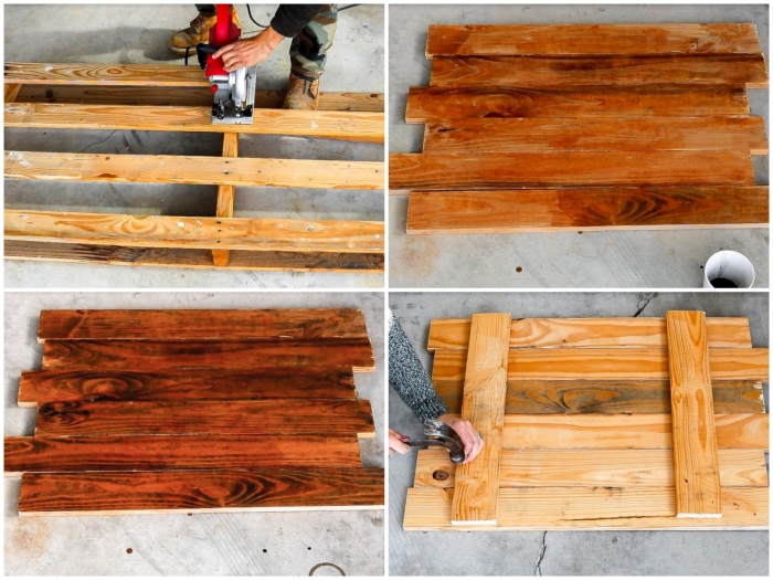 idée originale pour recycler une palette en bois et la transformer en sapin de noel en bois original