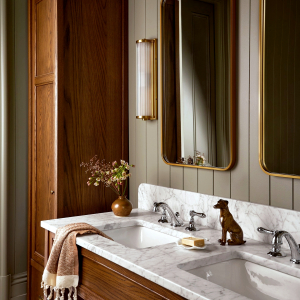 style de salle de bain retro chic en bois