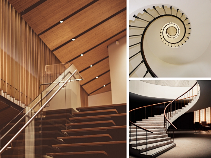 idée escalier colimaçon pas cher, modèle d'escalier sans contremarche à design moderne, choix escalier selon le type d'espace
