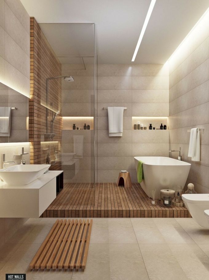 Salle de bain noir et bois image salle de bain simple inspiration salle des bains bois sur le sol cool idée baignoire comment la decorer 