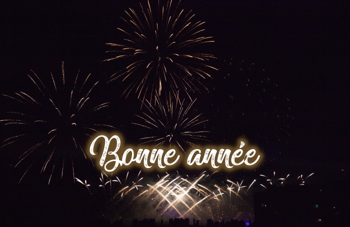 bonne et heureuse année 2019, photographie feux d'artifice, photo spectacle célébration de nouvel an avec feux d'artifice