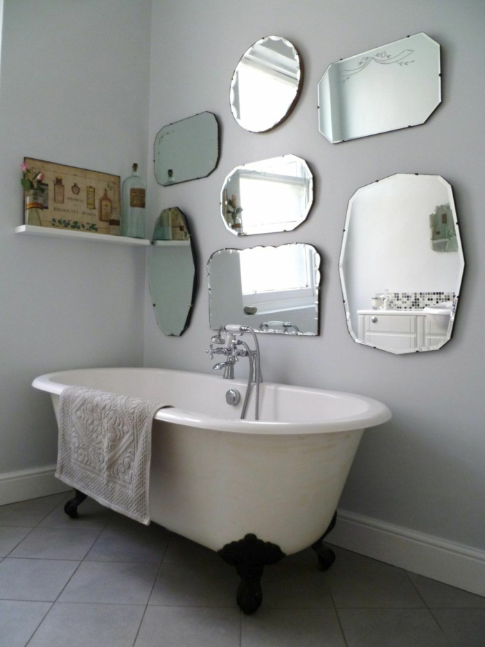 Pinterest salle de bain, idée déco salle de bain industrielle, originale stylée salle meuble insustriel chic miroir 