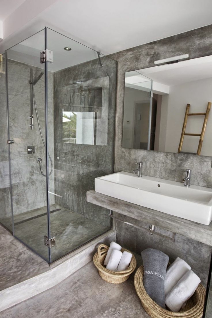 Décoration salle de bain decoration industriel chouette photo inspiration déco beauté mobilier douche cabine en verre
