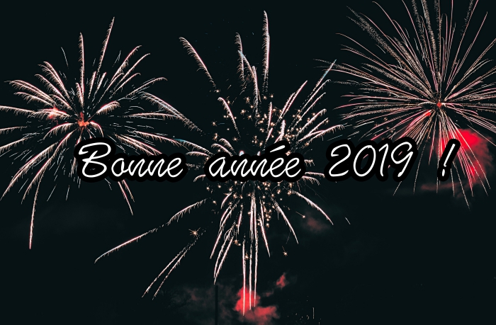 photo bonne année 2019, fond d'écran nouvel an 2019, photo fête lumières avec spectacle feux d'artifice