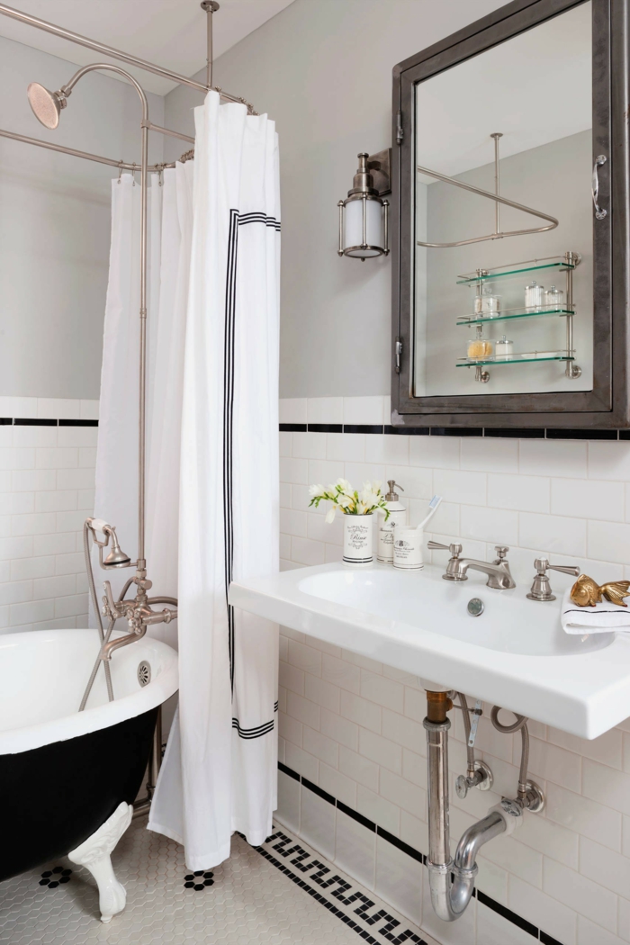 Verriere salle de bain meuble salle de bain vintage photo inspiratrice decoration originales idées pour la déco