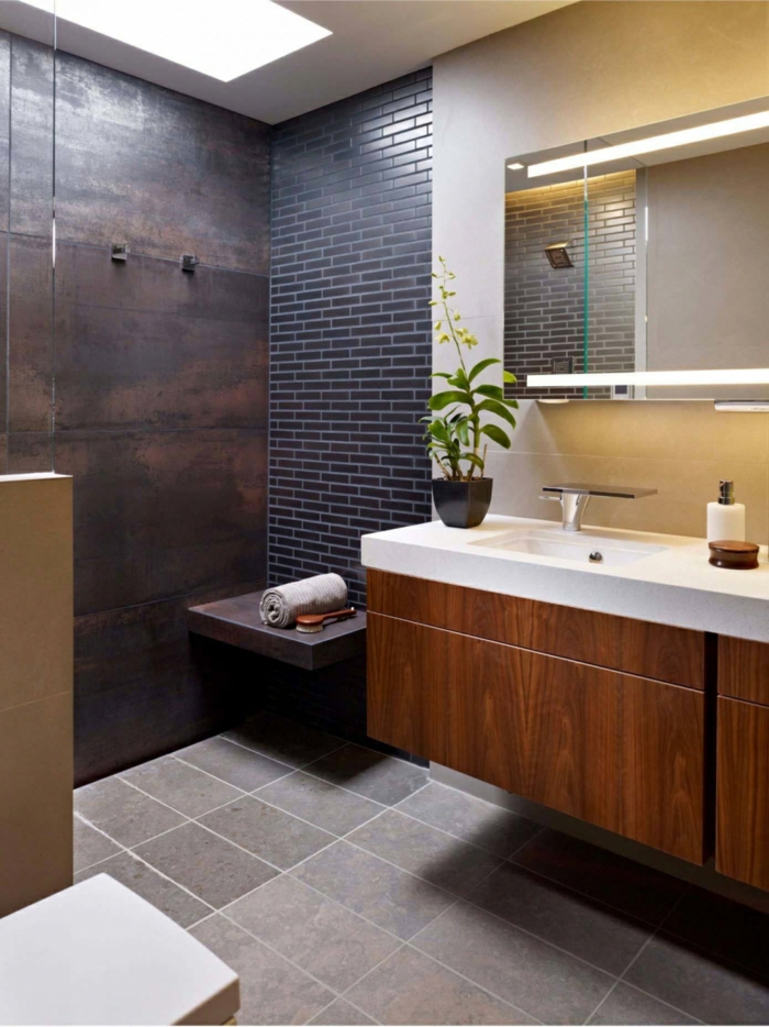 Belle salle de bain industrielle, réussir le style industriel, comment meubler une salle de bains contemporaine