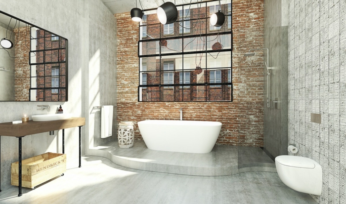 Cool idée déco salle de bains, image pinterest salle de bain, style industriel, comment décorer son salle de bain