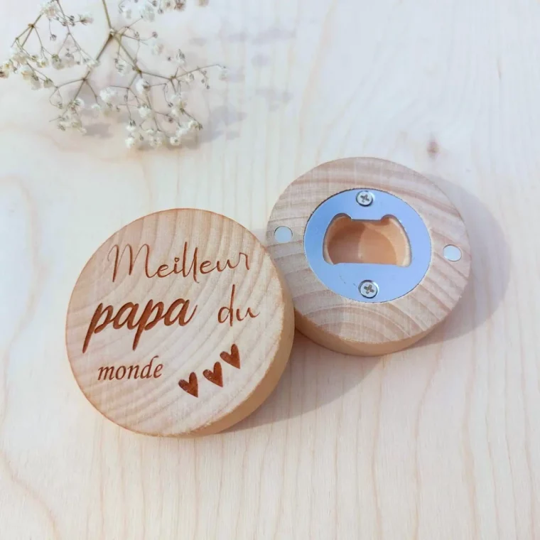 ouvre bouteille gravee et personalise cadeau papa noel