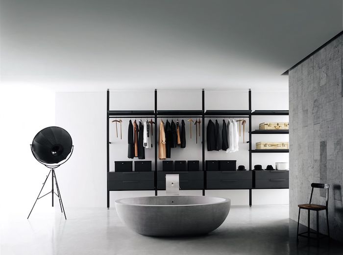 Dressing angle meuble rangement chambre design moderne style scandinave