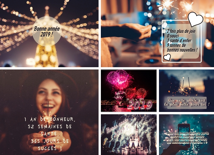 voeux 2019 originaux, carte numérique avec message pour le nouvel an, idée mots doux originaux pour 2019