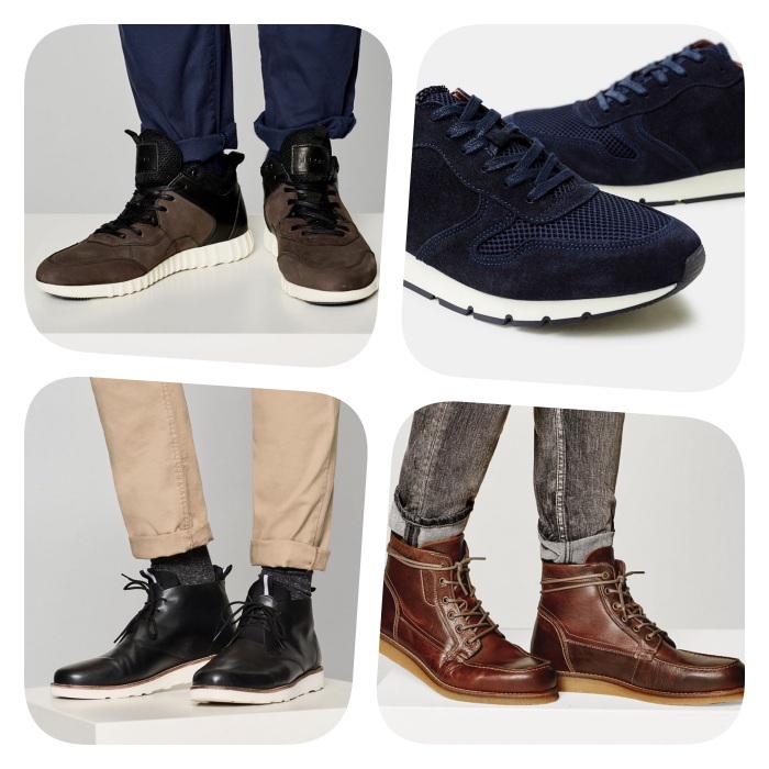baskets, chaussures de cuir, chaussures montantes de ville pour adopter le style casual chic homme