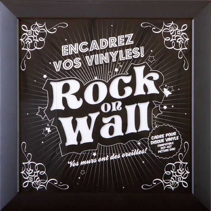 cadre pour disque vinyle marque rock on wall noir pour décoration murale avec disques vinyles