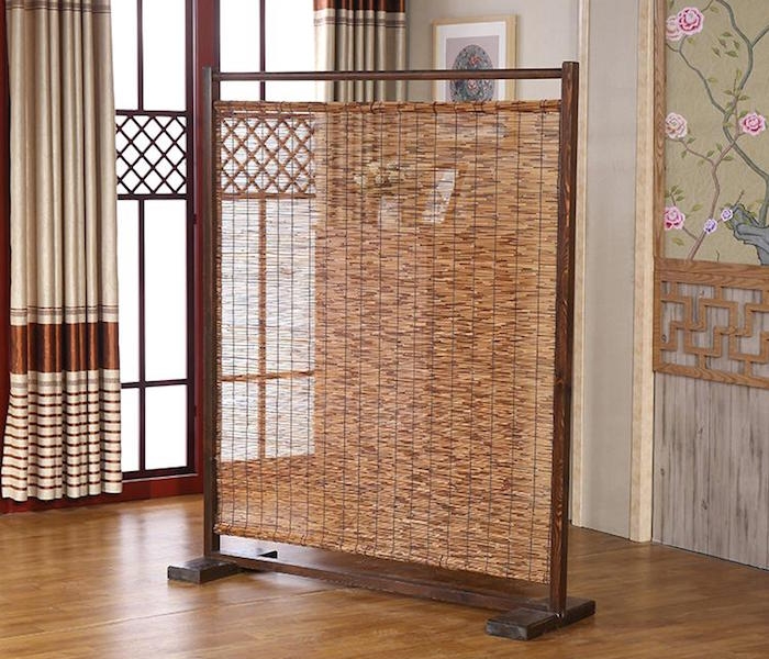 écran en bois séparateur de pièce type claustra pour salon ou séparation de chambre