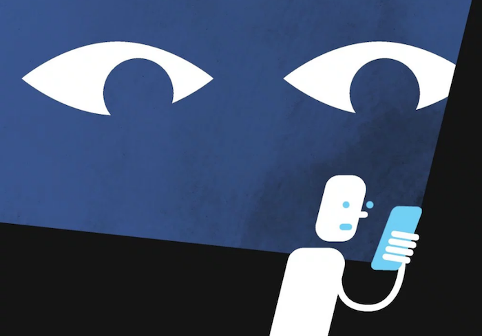 image illustration pour facebook qui espionne ses utilisateurs jeunes via research et le atlas project