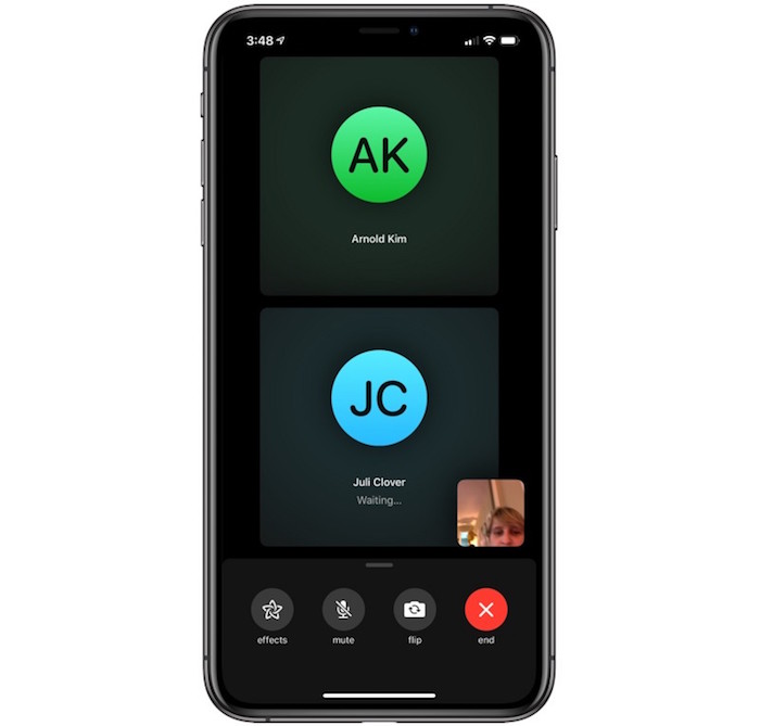 photo facetime group sur iphone pour illustrer actualité high tech avec un bug de facetime groupe avec micro espion