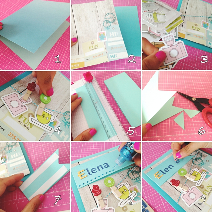 exemple comment fabriquer une carte d'anniversaire, pliage papier coloré pour carte diy, décoration carte fait maison