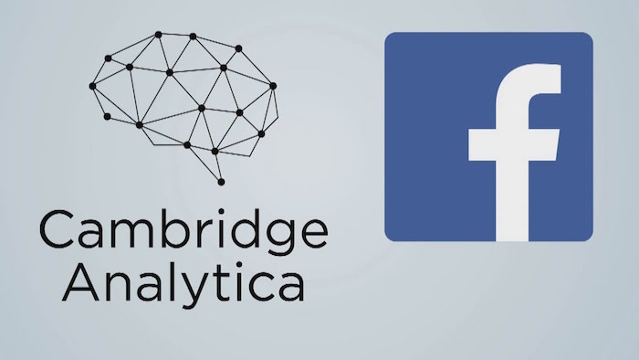 image logo Facebook et Cambridge Analytica après scandale traitement de données par FB accusé dans un rapport britannique de gangsters numériques