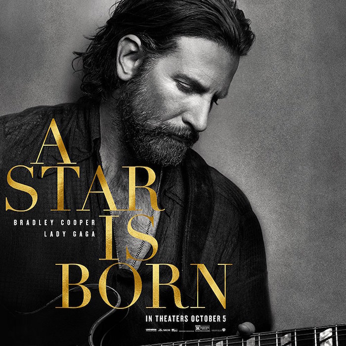 affiche du film a star is born avec Lady Gaga et Bradley Cooper qui est embarrassé de ne pas être nominé comme meilleur réalisateur aux oscars 2019