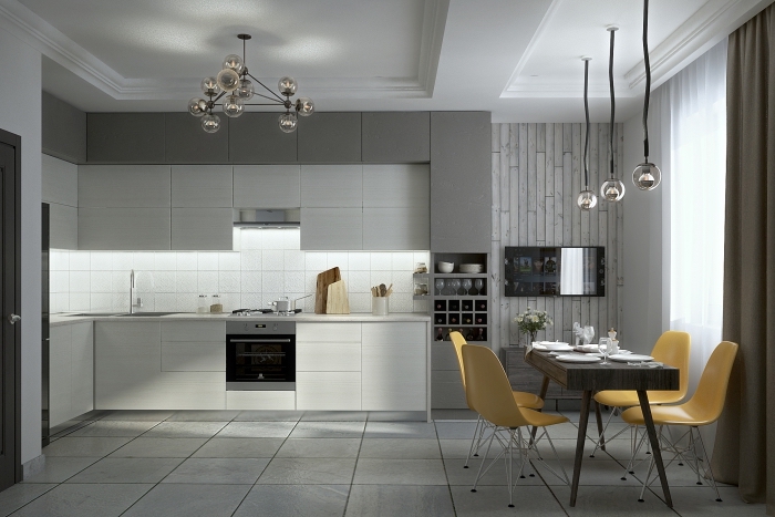 94 Design De Cuisine Blanche Et Grise Tendance Déco