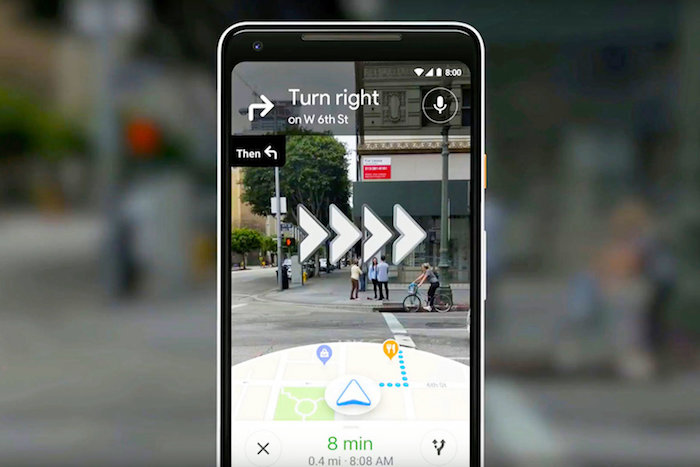 Photo présentation nouvelle fonction de Google Maps en réalité augmentée pour déplacements précis avec photos