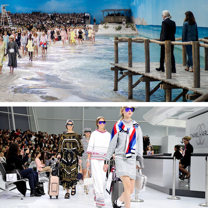 Karl Lagerfeld et ses défilés hors du commun dans un aeroport et une plage reconstituée pour Chanel est mort 