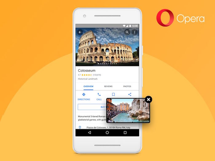 Image nouvelle mise à jour du navigateur Opera 50 pour Android avec fonction Pictures in Pictures PiP et bloqueur de publicité amélioré