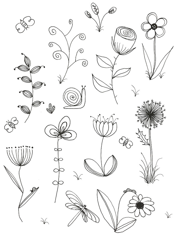 Mignons dessins de fleurs petit coloriage fleur dessin facile a faire etape par etape