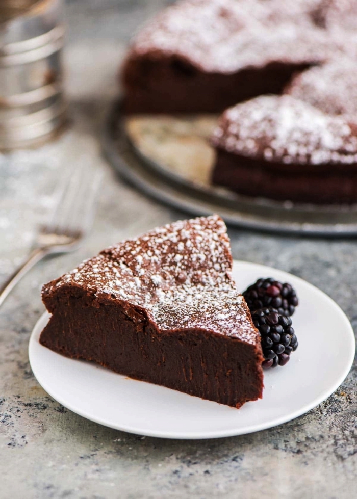 recette facile et rapide de gateau sans farine au chocolat et aux amandes, gâteau fondant au chocolat sans gluten 