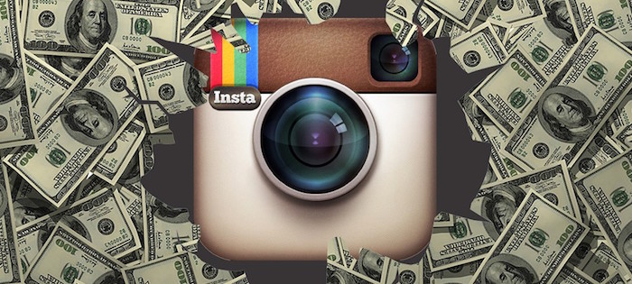 image du logo d'Instagram sur lit de billets pour article sur le lancement de l'option Checkout pour faire du shopping et payer directement sur l'application Insta