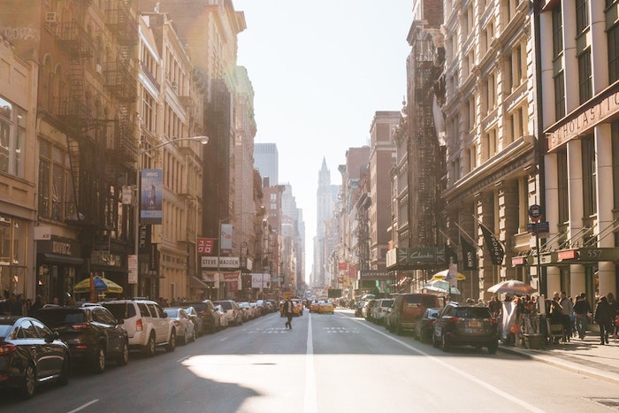New York Broadway street fond d'écran paysage, beau paysage urbain, image à télécharger