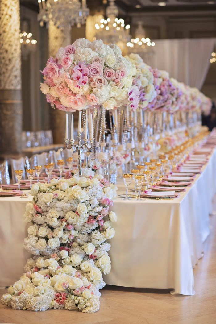 chandelier fleuri mariage