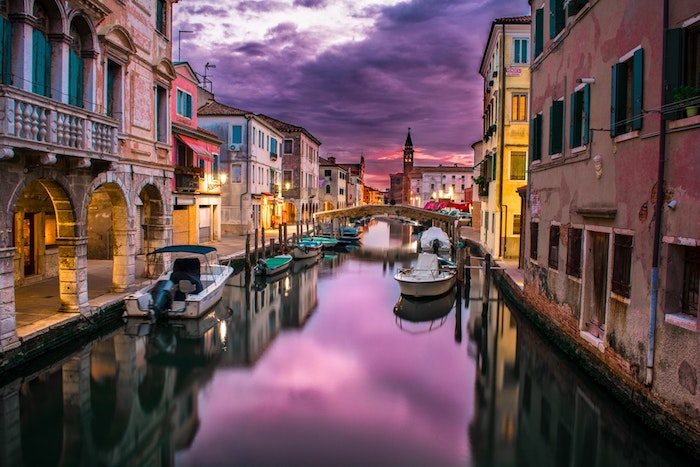 Les canals de Venise fond d'écran paysage, beau paysage urbain, image à télécharger