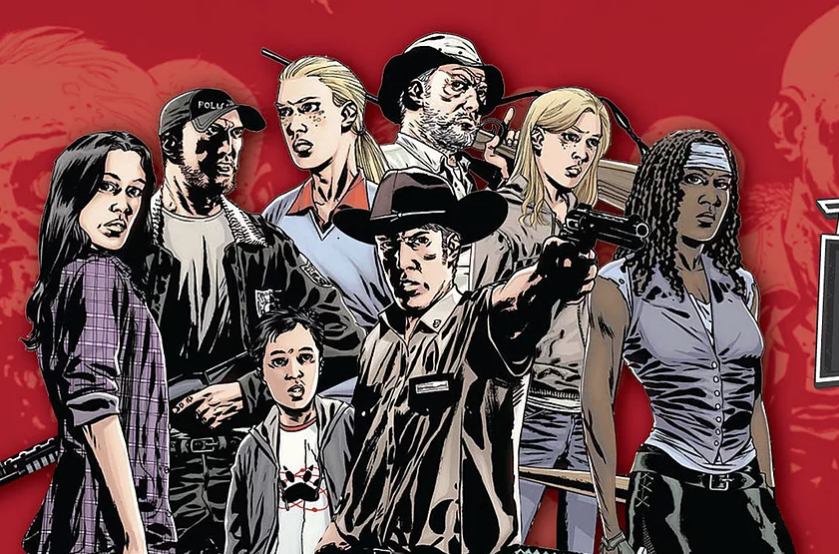 image de la bande dessinée The Walking Dead adaptée en série puis en spin-off pour la chaine AMC