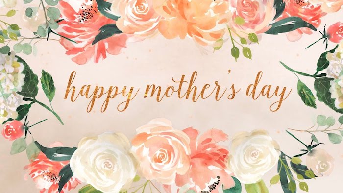 Carte dessin fleurs, les plus belles images fête des mères, texte pour la fete des mere, fleur rose aquarelle