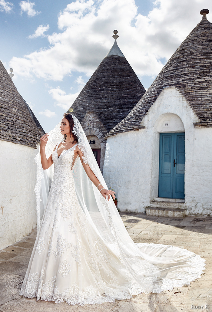 Alberobello photo de mariage italie, robe de mariée princesse 2019, tendances longue robe en dentelle