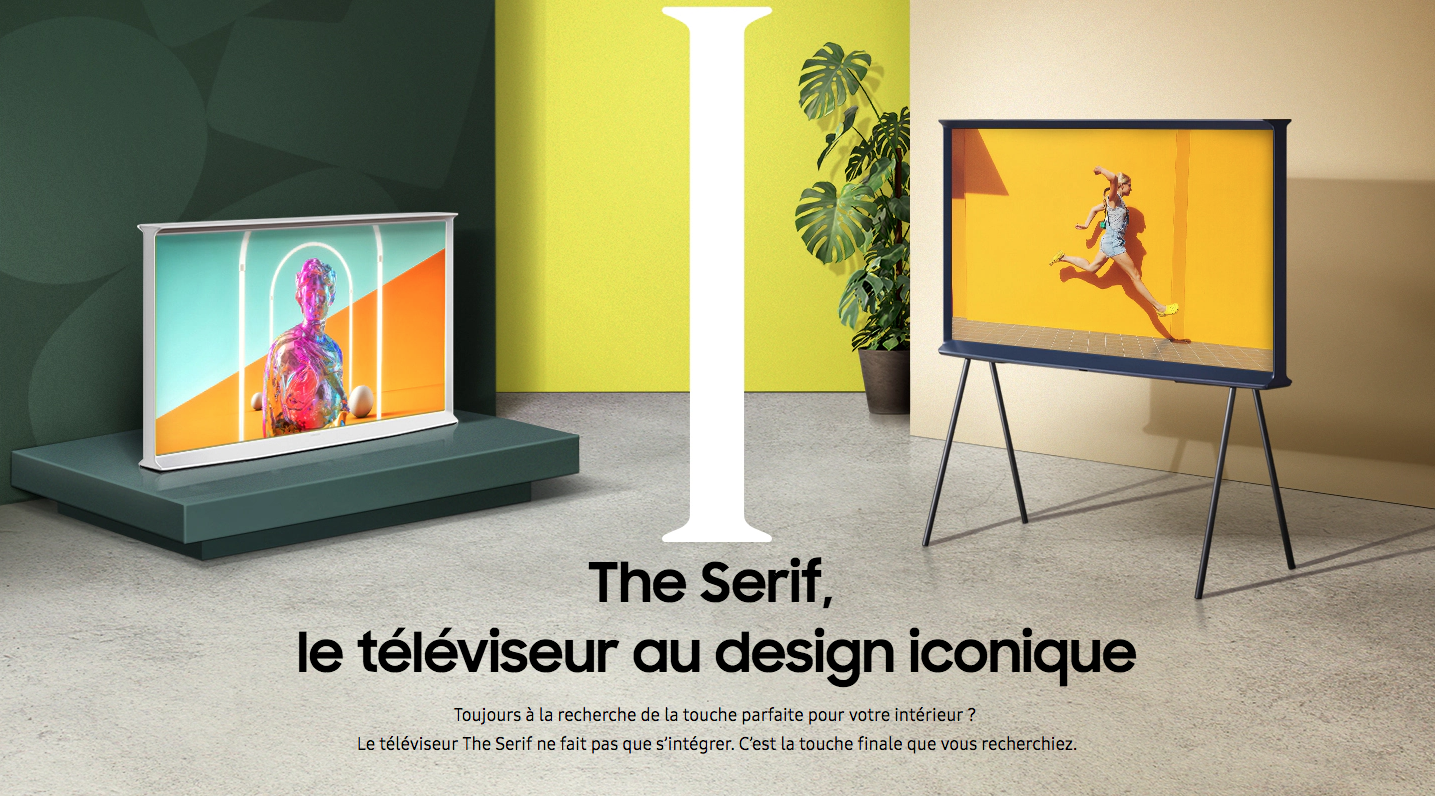 THE SERo fait partie de la nouvelle gamme de téléviseurs design et décoratifs lancée par Samsung avec les modèles Serif et Frame