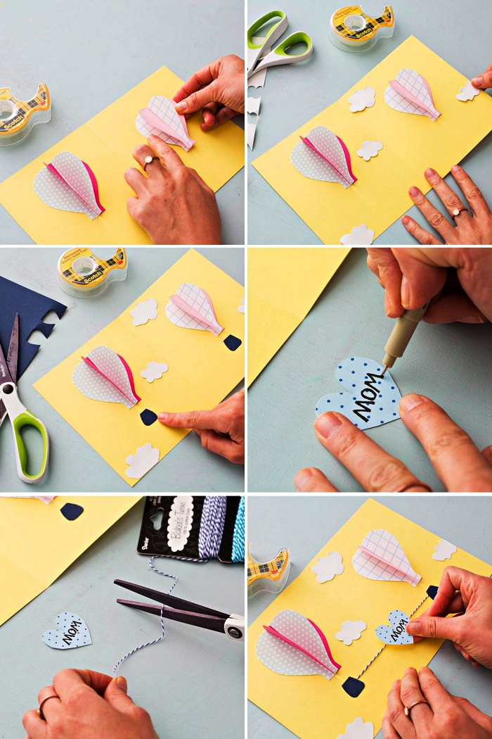 tutoriel pour le bricolage d'une carte fête des mères en maternelle