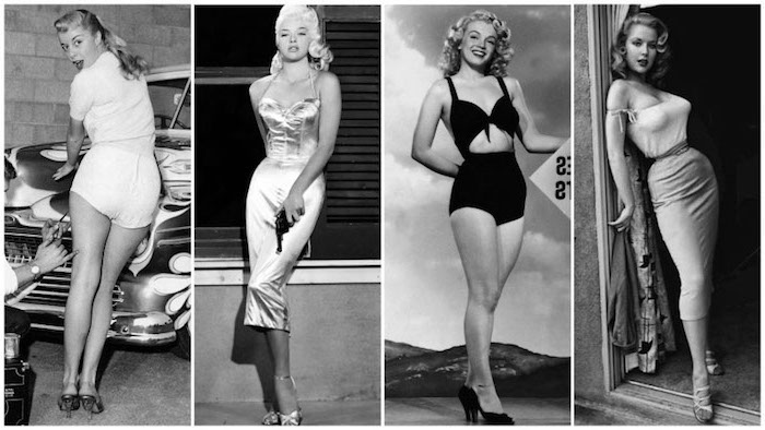 Le style pin up année 50, mode année 50, le look à la mode du milieu de dernier siècle representation