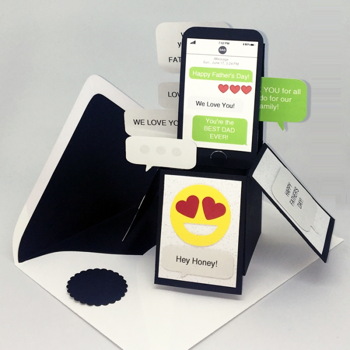 cadeau fete des peres a fabriquer, exemple de boîte en cartonne design iphone avec message meilleur papa