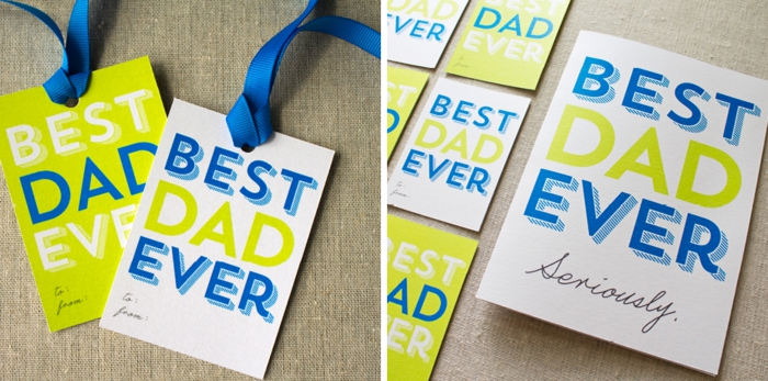 carte de fete papa DIY, modèle de carte à imprimer avec lettres meilleur papa du monde, bricolage fête des pères facile