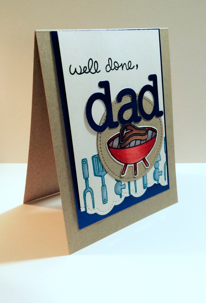 carte fête des pères à fabriquer, exemple de carte scrapbooking en papier cartonné avec lettres autocollants papa