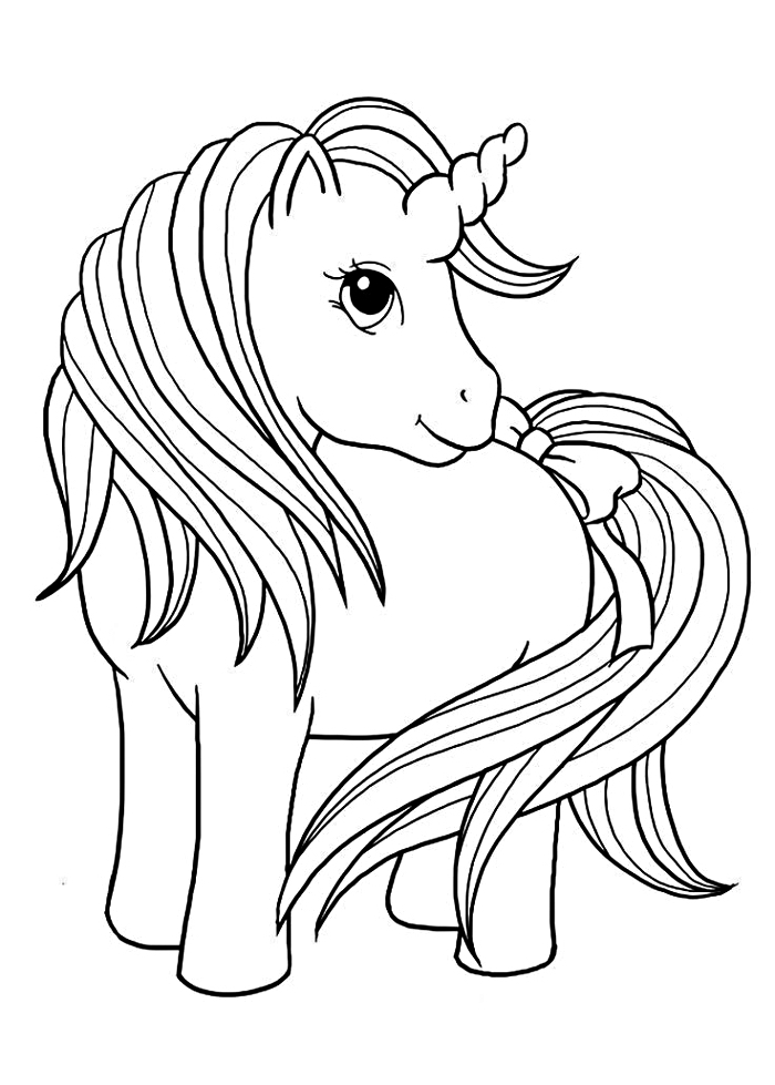 coloriage maternelle mon petit poney, dessin gratuit à colorier licorne de my little pony, coloriage licorne pour enfants