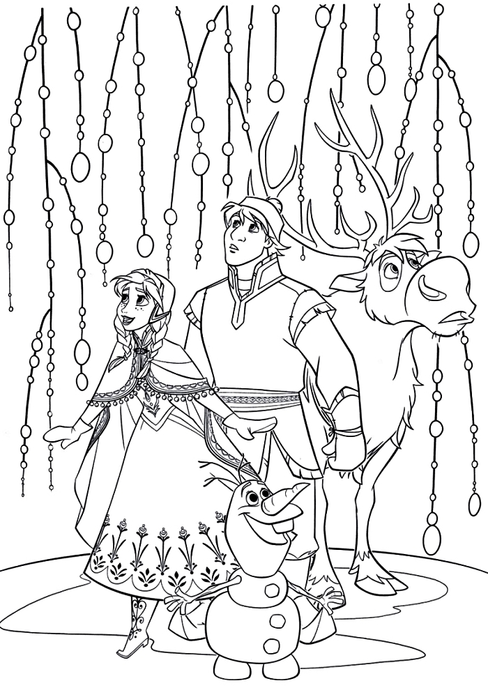 dessin a imprimer pour coloriage enfants, coloriage sur le thème la reine des neige, pages à colorier gratuites la reine des neige