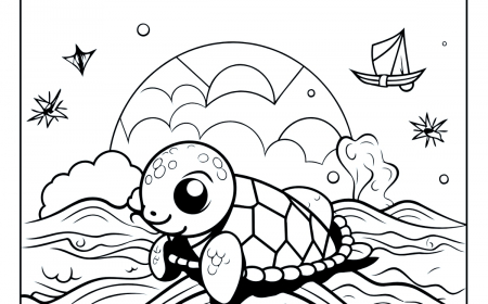 dessin naratif avec une tortue a imprimer gratuitement