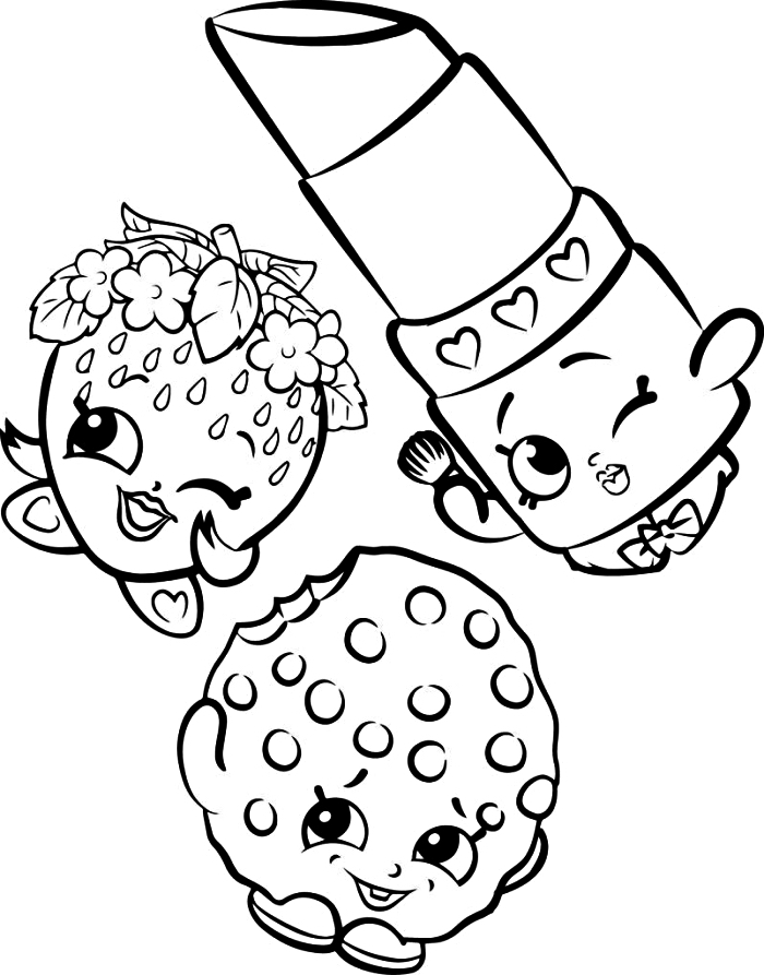 coloriage maternelle personnages kawaii, dessin kawaii à imprimer et colorier fraise, rouge à lèvres kawaii