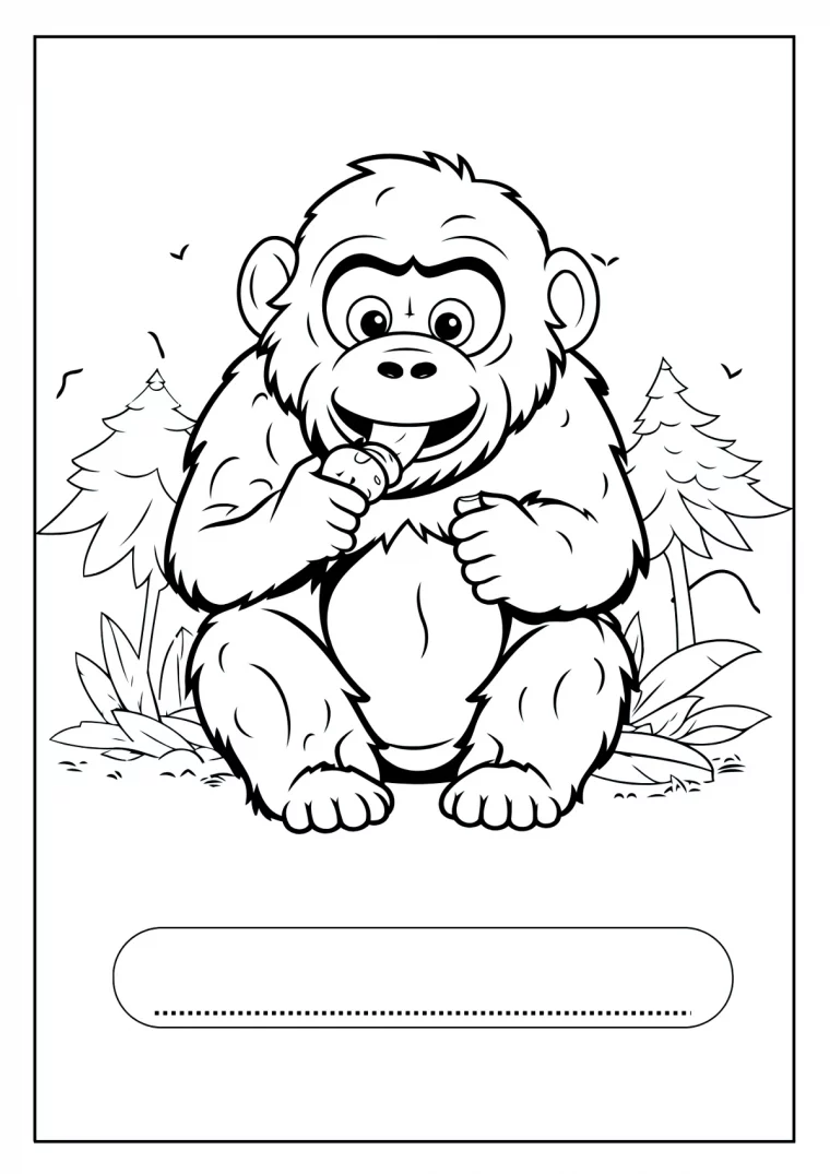 singe a imprimer coloriage